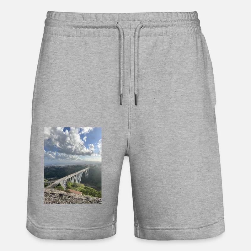 IMG 8654 - Short de jogging bio TRAINER Stanley/Stella unisexe - gris chiné