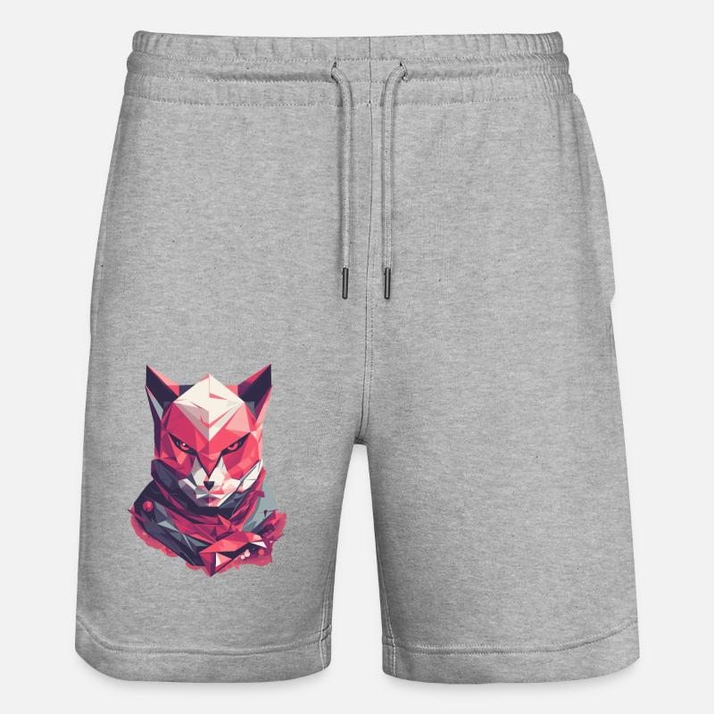 Iconic Fox 🦊 - Short de jogging bio TRAINER Stanley/Stella unisexe - gris chiné