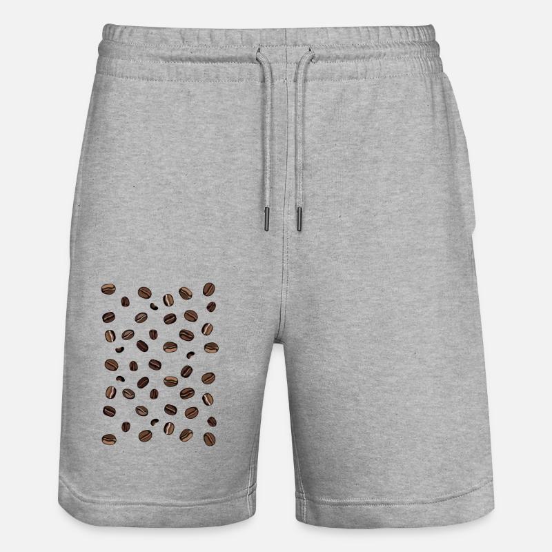 Kaffee Bohnen - Stanley/Stella Unisex Bio Joggingshorts Trainer  - Grau meliert