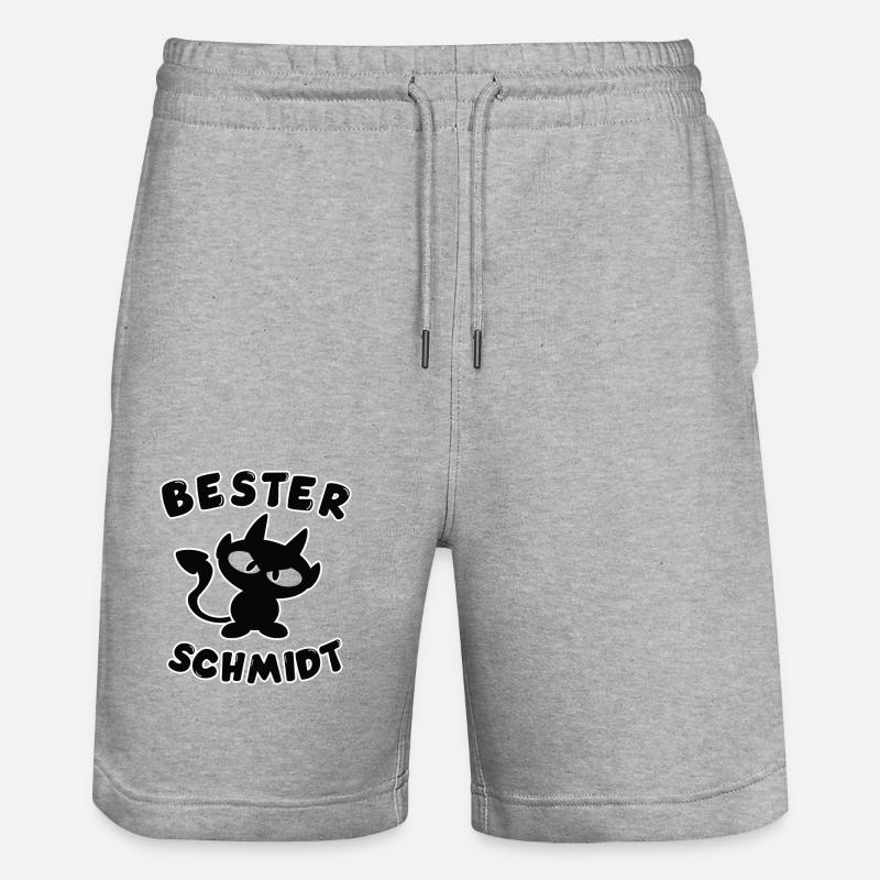 cooles bester Schmidt Design - Stanley/Stella Unisex Bio Joggingshorts Trainer  - Grau meliert
