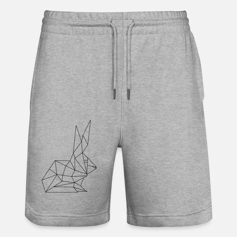 Polygone de lapin de Pâques - Short de jogging bio TRAINER Stanley/Stella unisexe - gris chiné