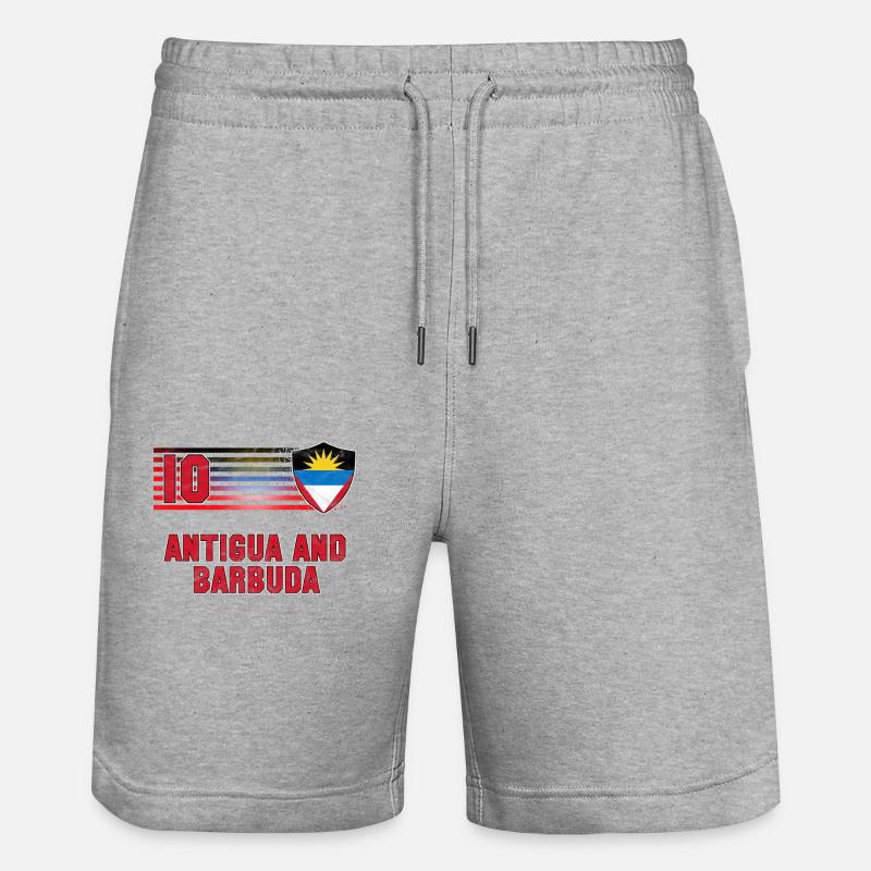 Antigua et Barbuda - Short de jogging bio TRAINER Stanley/Stella unisexe - gris chiné
