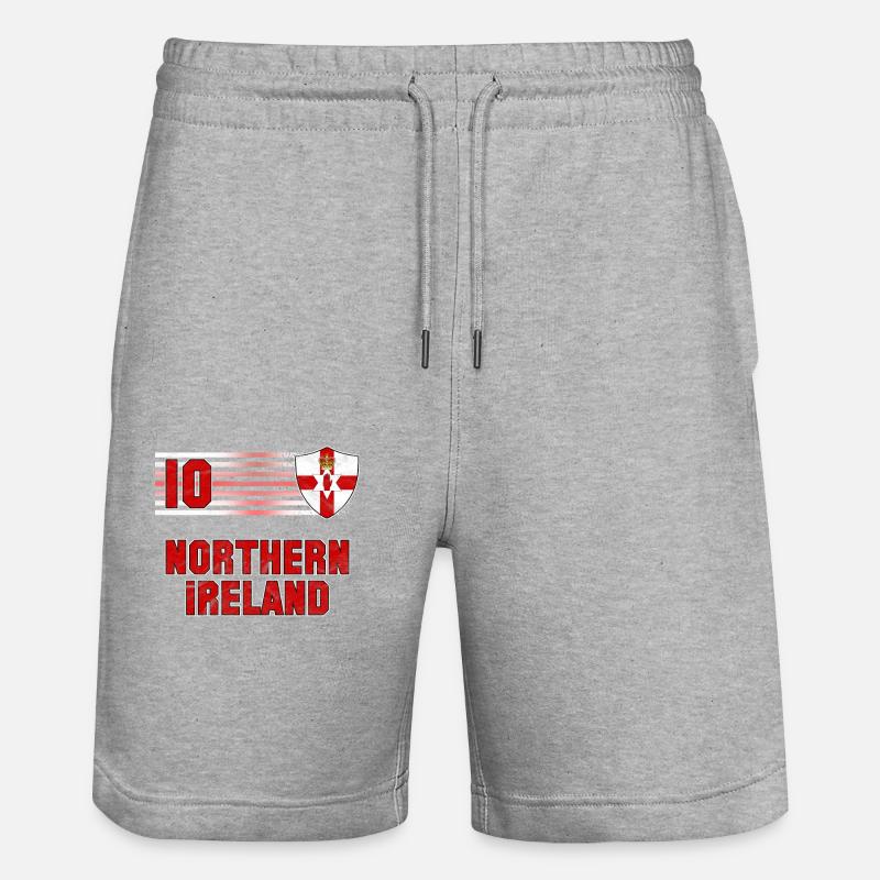 Irlande du Nord - Short de jogging bio TRAINER Stanley/Stella unisexe - gris chiné