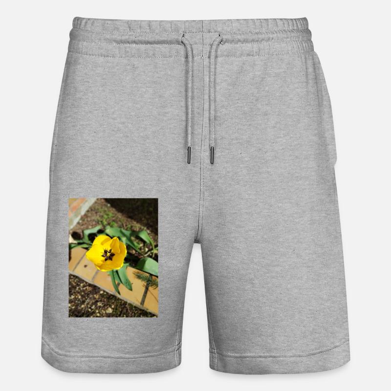 Tulipe jaune - Short de jogging bio TRAINER Stanley/Stella unisexe - gris chiné