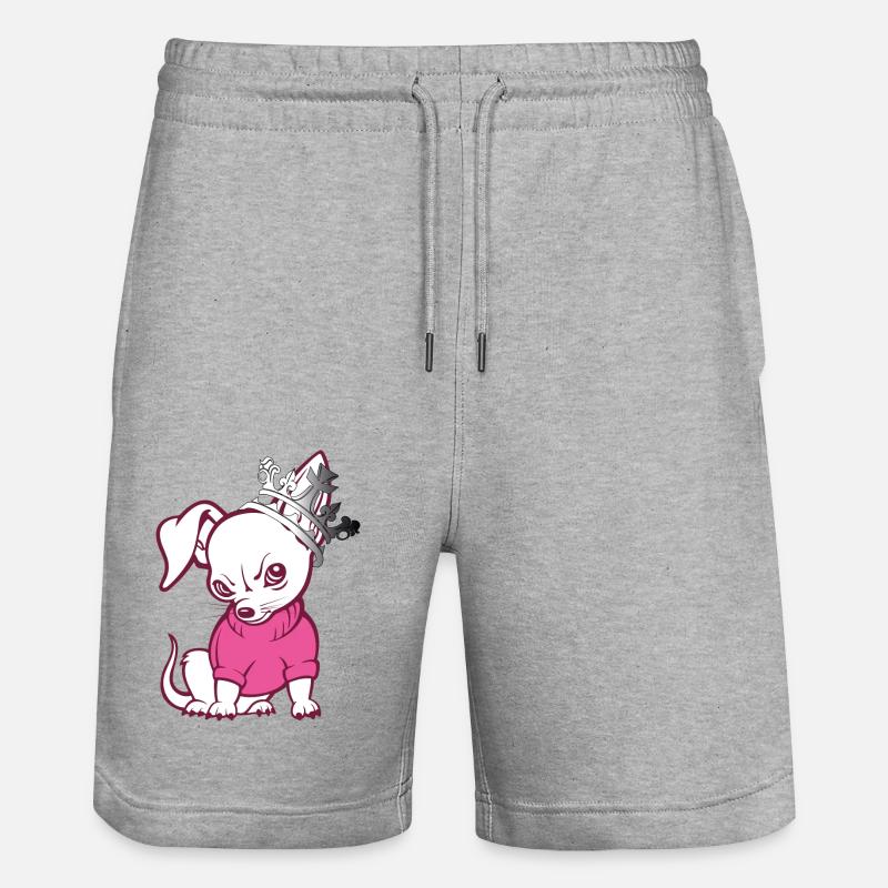 spitz mit krone - Stanley/Stella Unisex Bio Joggingshorts Trainer  - Grau meliert