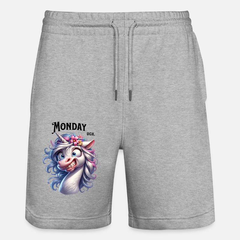 Lundi Ugh. - Short de jogging bio TRAINER Stanley/Stella unisexe - gris chiné