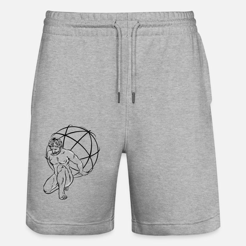 Porteurs du monde - Short de jogging bio TRAINER Stanley/Stella unisexe - gris chiné