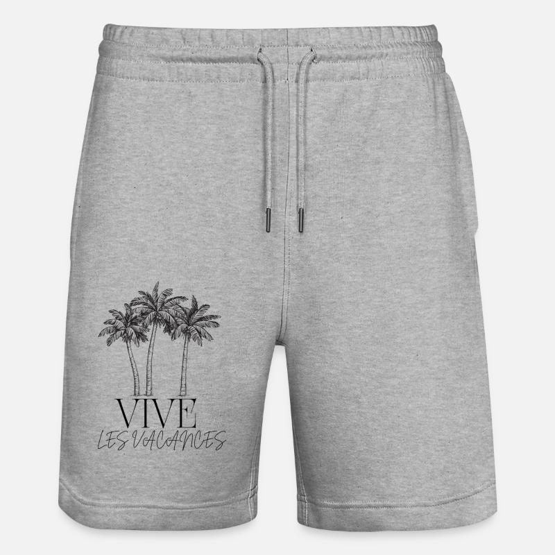 VIVE LES VACANCES. VACANCES.BONNES VACANCES. - Short de jogging bio TRAINER Stanley/Stella unisexe - gris chiné