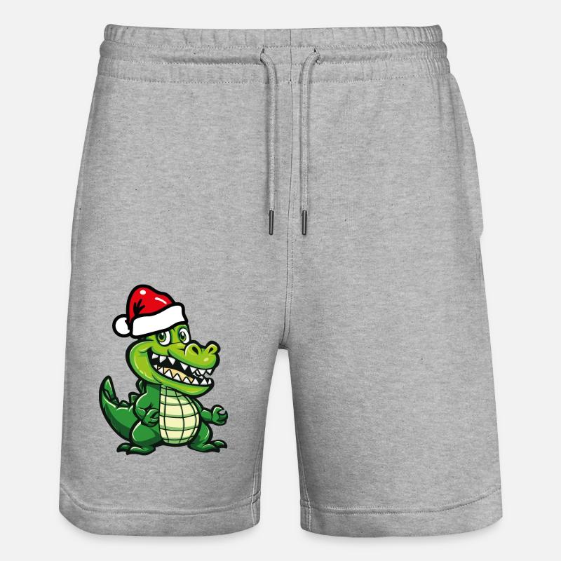 Noël crocodile - Short de jogging bio TRAINER Stanley/Stella unisexe - gris chiné