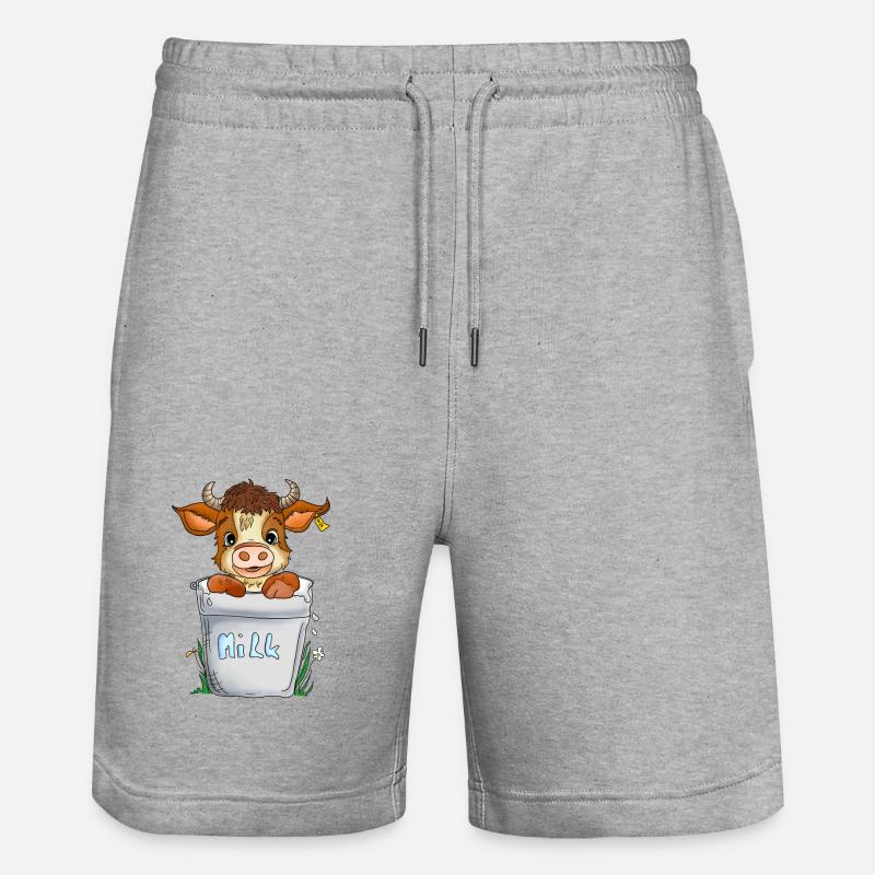 Vache joyeuse - Short de jogging bio TRAINER Stanley/Stella unisexe - gris chiné