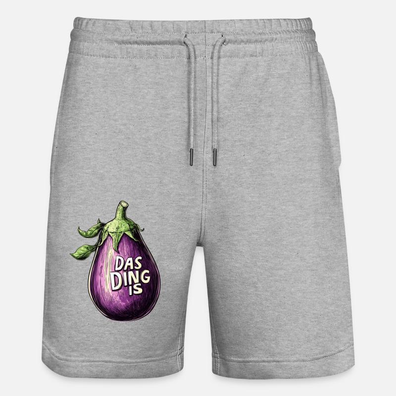DAS DING IS... - Stanley/Stella Unisex Bio Joggingshorts Trainer  - Grau meliert