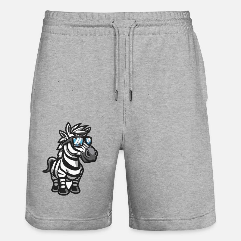 Bande dessinée zèbre Cool - Short de jogging bio TRAINER Stanley/Stella unisexe - gris chiné