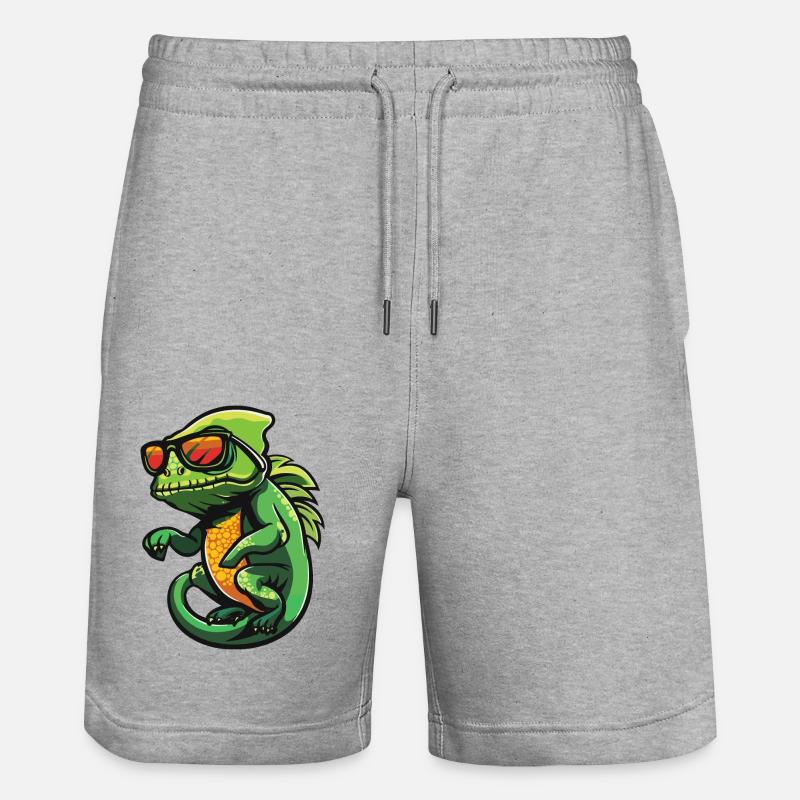Caméléon Bande Dessinée Cool - Short de jogging bio TRAINER Stanley/Stella unisexe - gris chiné
