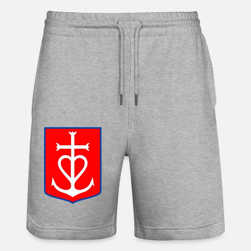 Croix Camargue - Pantaloncini da jogger ecologici unisex Trainer di Stanley/Stella - grigio melange