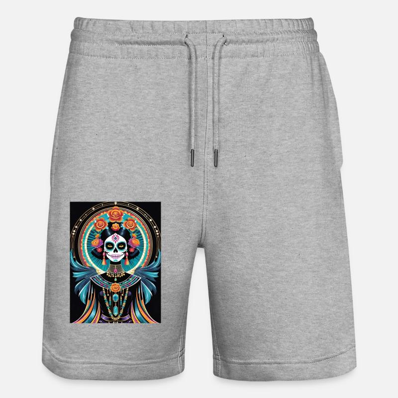 LA CATRINA DELUXE - Short de jogging bio TRAINER Stanley/Stella unisexe - gris chiné