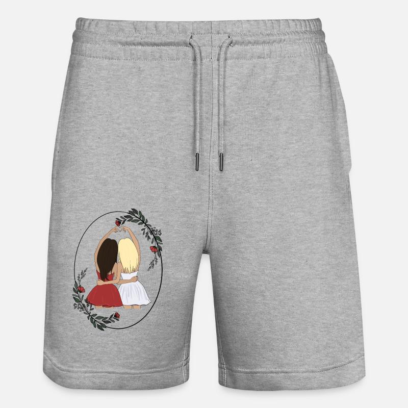 Meilleur ami - Short de jogging bio TRAINER Stanley/Stella unisexe - gris chiné