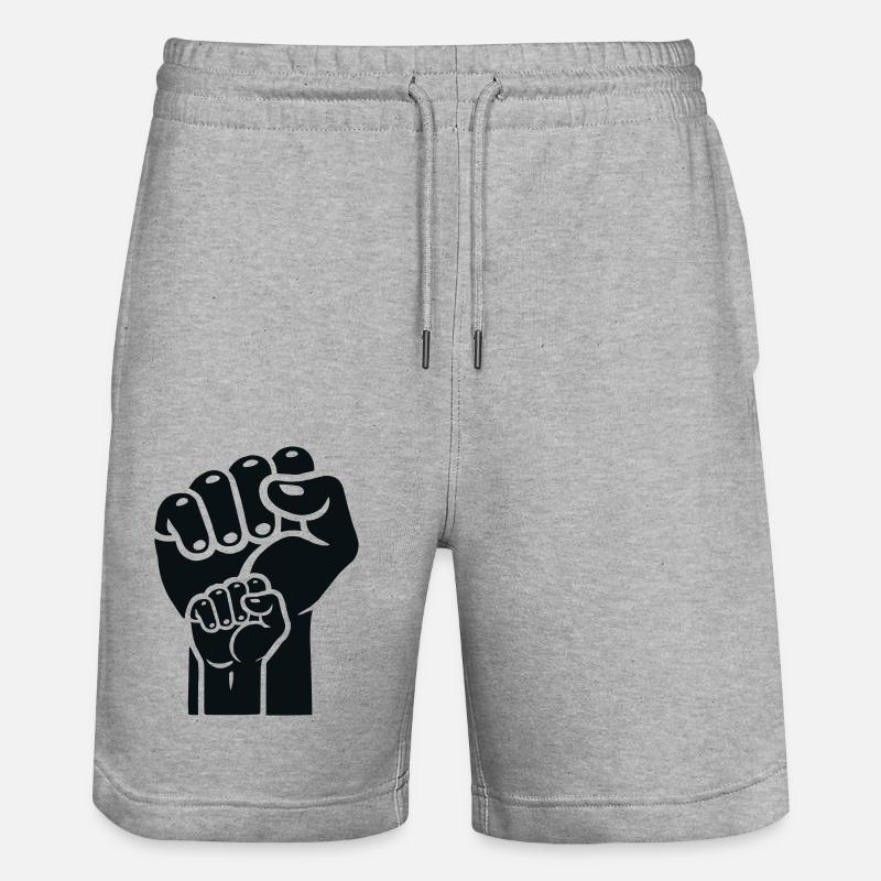 faust 2 - Stanley/Stella Unisex Bio Joggingshorts Trainer  - Grau meliert