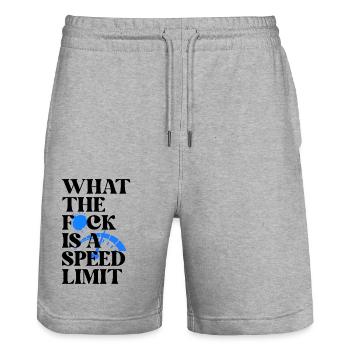 Auto - Stanley/Stella Unisex Bio Joggingshorts Trainer  - Grau meliert - Vorne - Nik (191cm) & Marisol (170cm)