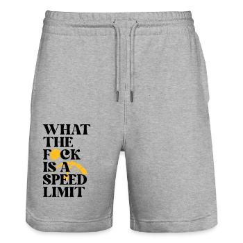 Auto - Stanley/Stella Unisex Bio Joggingshorts Trainer  - Grau meliert - Vorne - Nik (191cm) & Marisol (170cm)