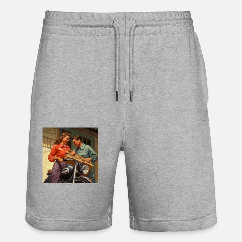 1953 Les Bons Moments - Short de jogging bio TRAINER Stanley/Stella unisexe - gris chiné