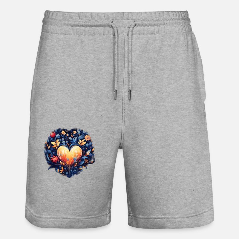 Jardin de l’amour - Short de jogging bio TRAINER Stanley/Stella unisexe - gris chiné