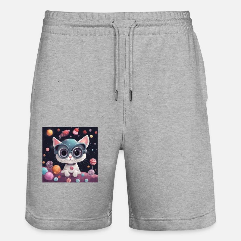 Chat - Short de jogging bio TRAINER Stanley/Stella unisexe - gris chiné