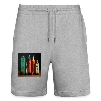 Vintage Cartridges - Stanley/Stella Unisex Bio Joggingshorts Trainer  - Grau meliert - Vorne - Nik (191cm) & Marisol (170cm)
