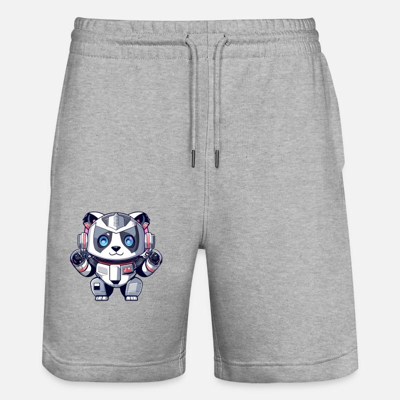 Robot Panda - Short de jogging bio TRAINER Stanley/Stella unisexe - gris chiné
