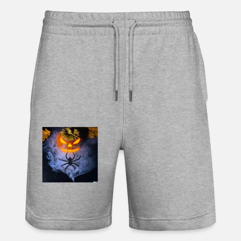 Helloween2 - Stanley/Stella Unisex Bio Joggingshorts Trainer  - Grau meliert