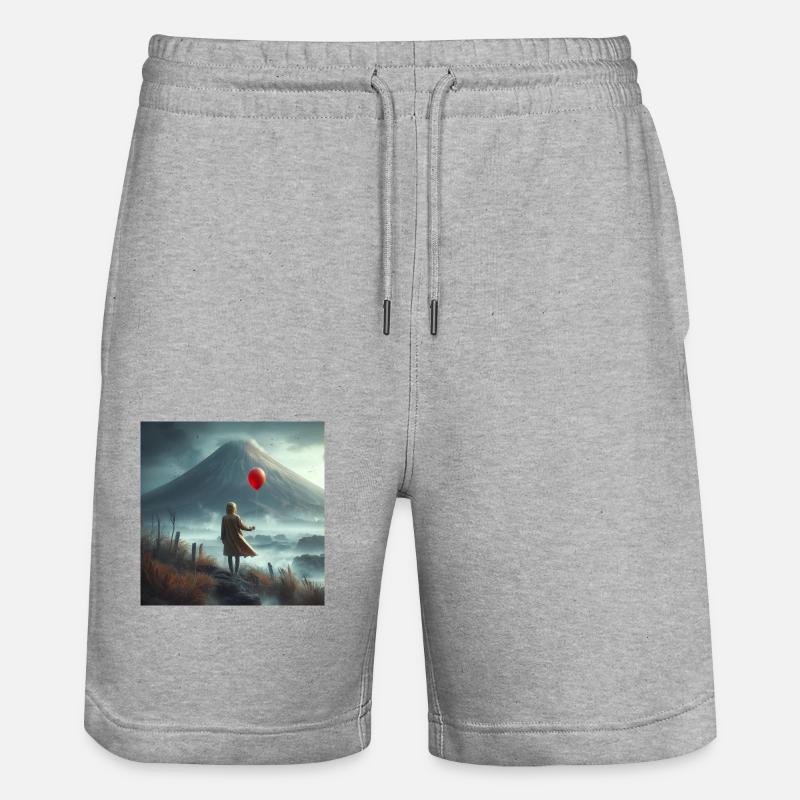 En face du volcan - Short de jogging bio TRAINER Stanley/Stella unisexe - gris chiné