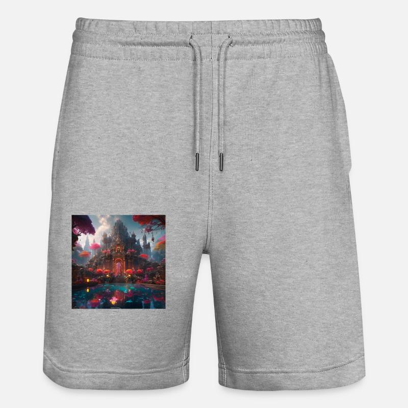 Das Paradies - Stanley/Stella Unisex Bio Joggingshorts Trainer  - Grau meliert