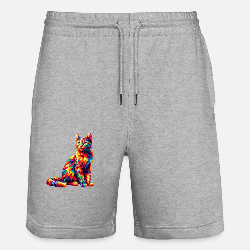 Chat - Short de jogging bio TRAINER Stanley/Stella unisexe - gris chiné