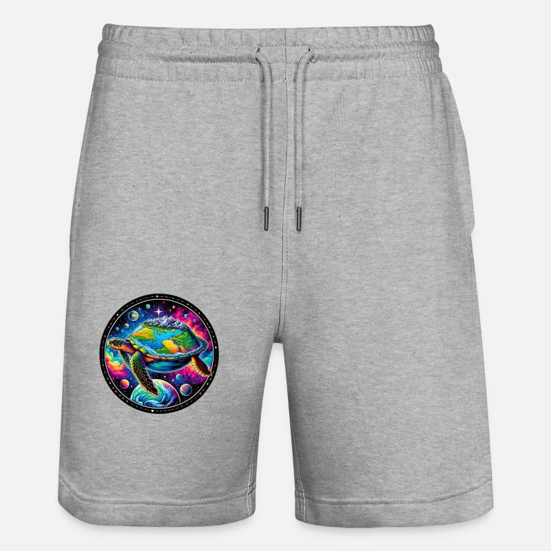 Terre plate - La vérité - Short de jogging bio TRAINER Stanley/Stella unisexe - gris chiné
