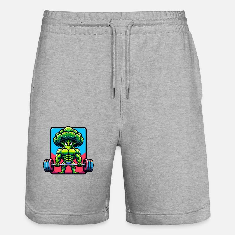 Brocoli pompe - Short de jogging bio TRAINER Stanley/Stella unisexe - gris chiné