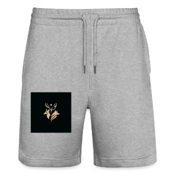 Harmony in Wilderness - Stanley/Stella Trainer Unisex Organic Jogging Shorts - heather grey - Front - Nik (191cm) & Marisol (170cm)