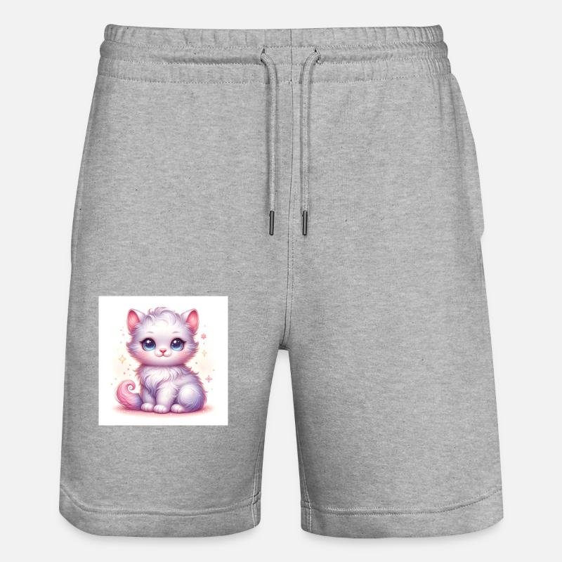 Chaton Doux 1 - Short de jogging bio TRAINER Stanley/Stella unisexe - gris chiné