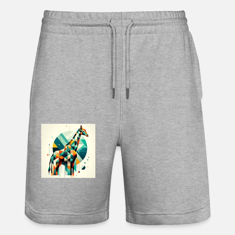 Géométrique 1 - Short de jogging bio TRAINER Stanley/Stella unisexe - gris chiné