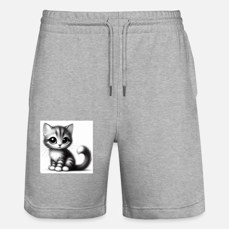 Mignon petit chaton - Short de jogging bio TRAINER Stanley/Stella unisexe - gris chiné