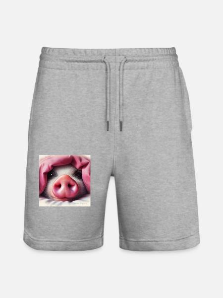 Aveva maiale. Adoro i maiali - Pantaloncini da jogger ecologici unisex Trainer di Stanley/Stella - grigio melange