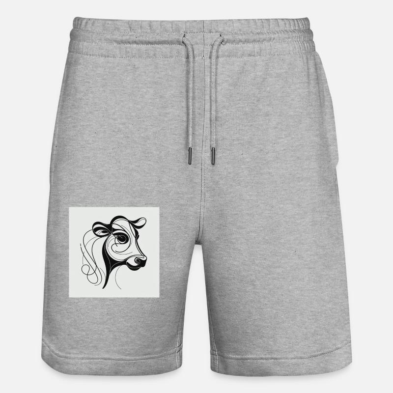 Vache tirée - Short de jogging bio TRAINER Stanley/Stella unisexe - gris chiné