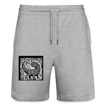 group1 29 - Stanley/Stella Unisex Bio Joggingshorts Trainer  - Grau meliert - Vorne - Nik (191cm) & Marisol (170cm)