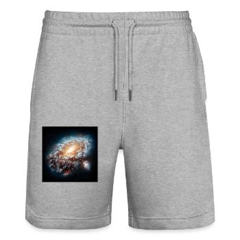 group1 26 - Stanley/Stella Unisex Bio Joggingshorts Trainer  - Grau meliert - Vorne - Nik (191cm) & Marisol (170cm)
