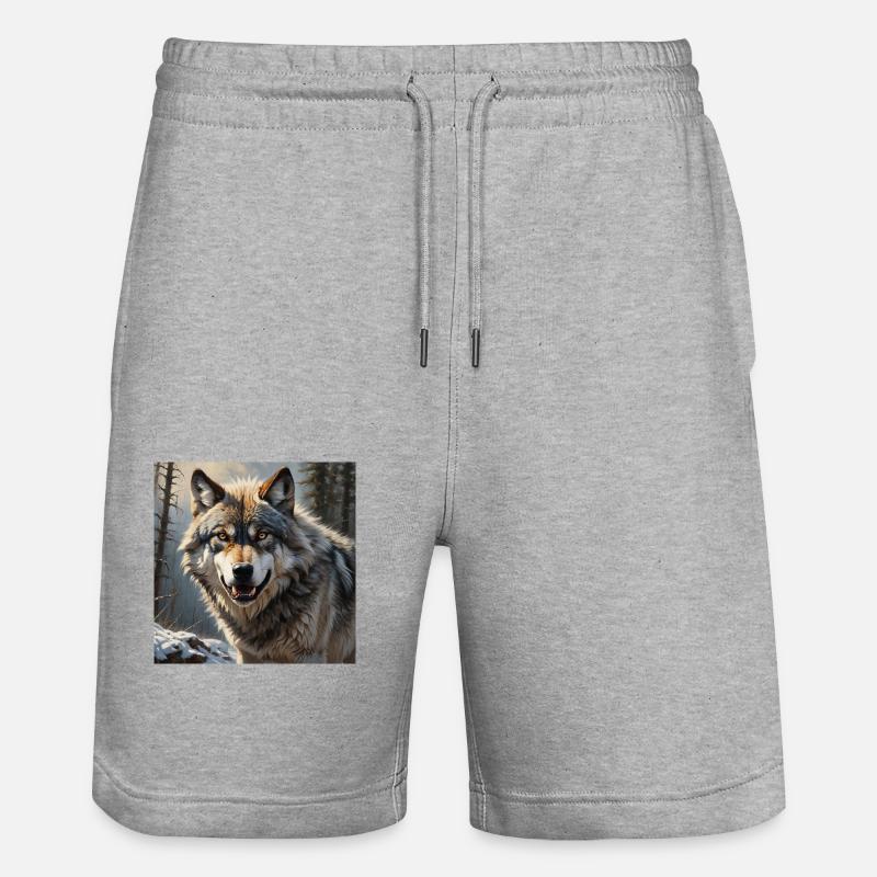 Wolf - Stanley/Stella Unisex Bio Joggingshorts Trainer  - Grau meliert