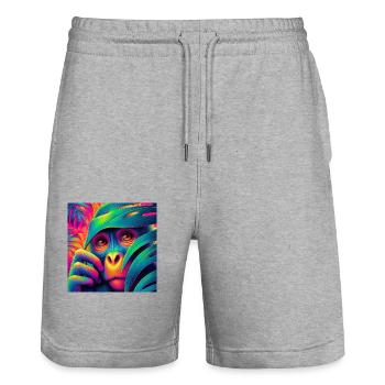 Designer 2024 09 03T145145649 ypmf6nai QHxOkv5v - Stanley/Stella Unisex Bio Joggingshorts Trainer  - Grau meliert - Vorne - Nik (191cm) & Marisol (170cm)