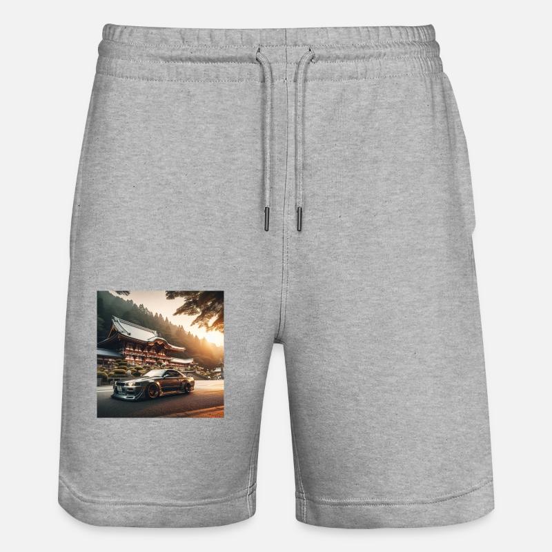 JDM Temple - Short de jogging bio TRAINER Stanley/Stella unisexe - gris chiné