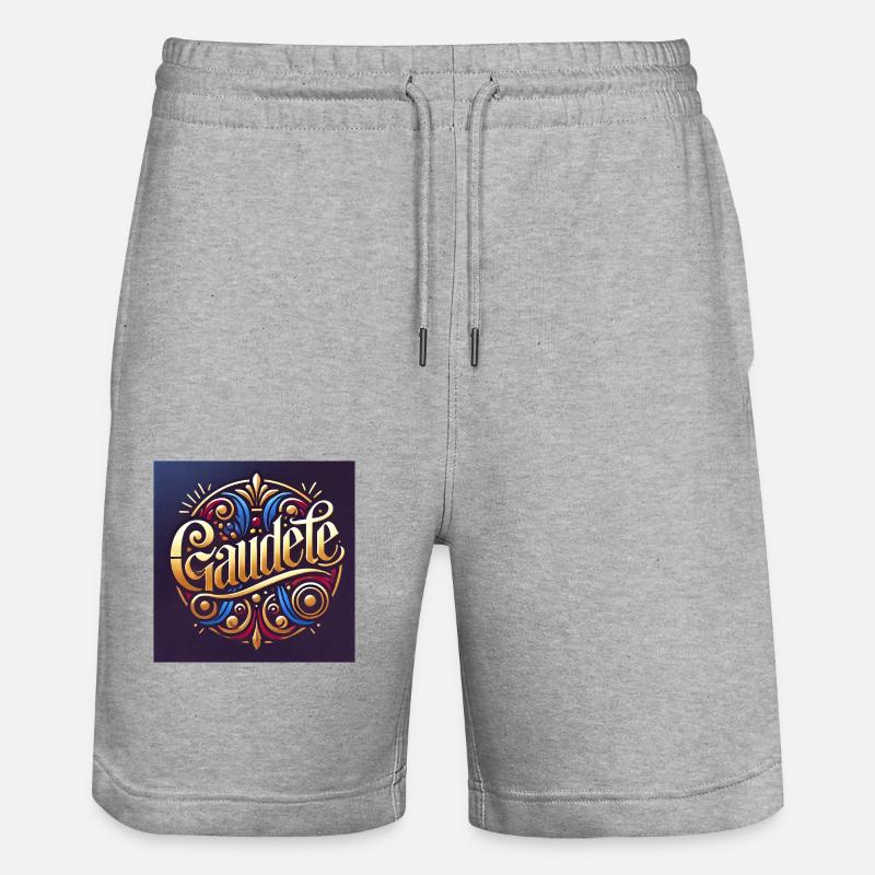 Crew d’amour « Gaudete » - Short de jogging bio TRAINER Stanley/Stella unisexe - gris chiné