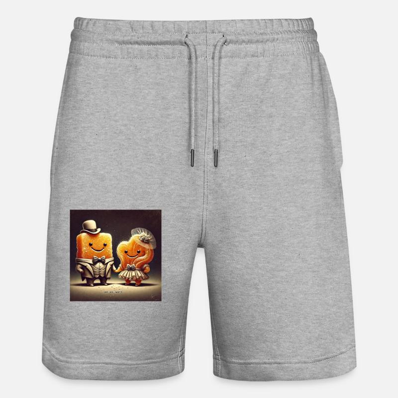 M. et Mme 1 - Short de jogging bio TRAINER Stanley/Stella unisexe - gris chiné