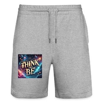 Think and be - Stanley/Stella Unisex Bio Joggingshorts Trainer  - Grau meliert - Vorne - Nik (191cm) & Marisol (170cm)