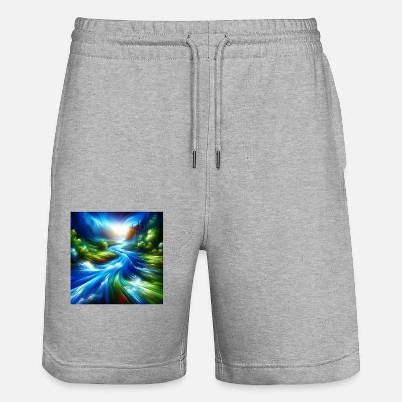 Rivière qui coule - Short de jogging bio TRAINER Stanley/Stella unisexe - gris chiné