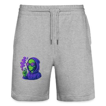 Doobie-Doo - Stanley/Stella Unisex Bio Joggingshorts Trainer  - Grau meliert - Vorne - Nik (191cm) & Marisol (170cm)